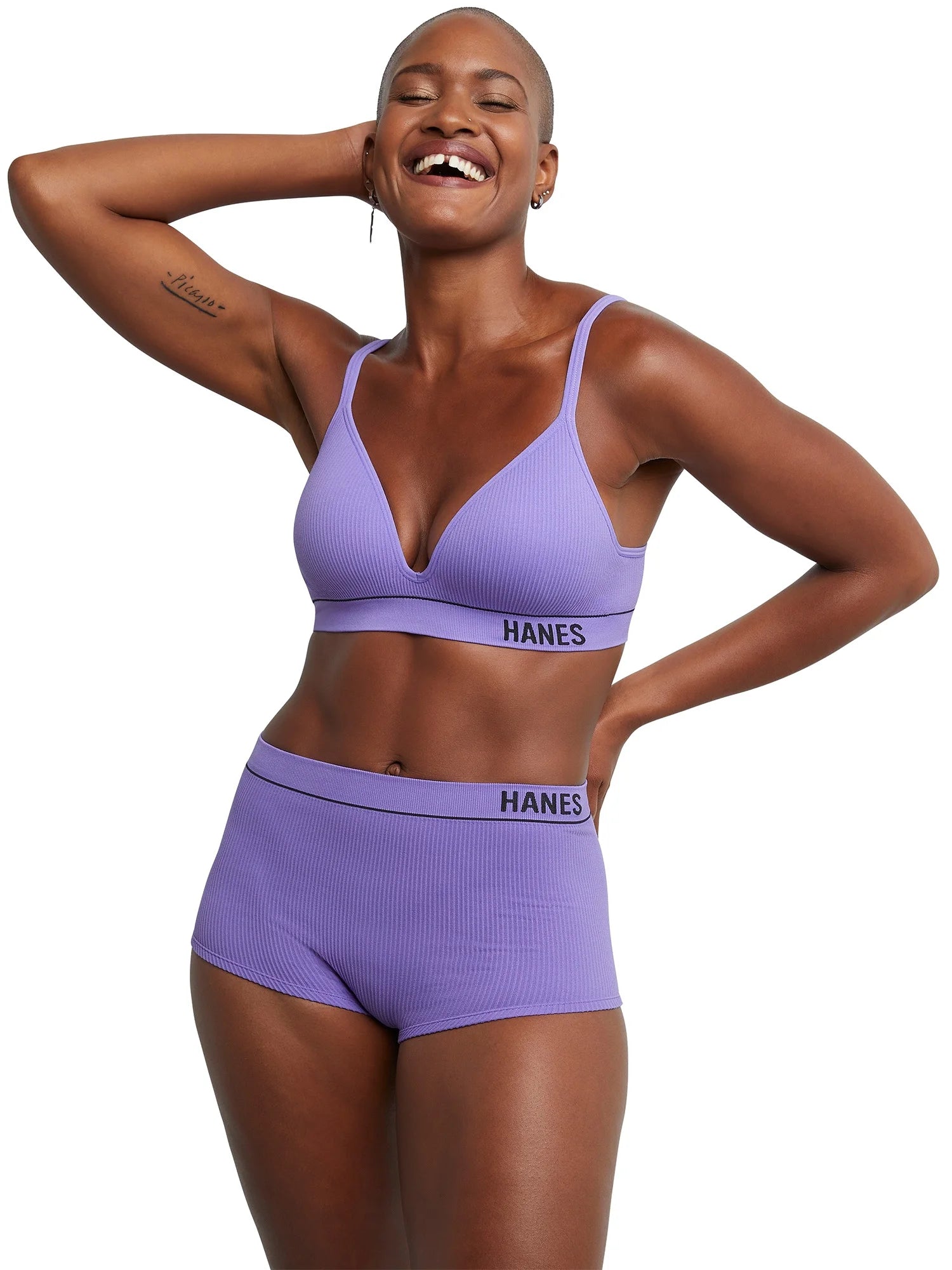 Originals Women'S Contour Wireless Seamless Rib Bralette, Comfortflex Fit, Style MHB004