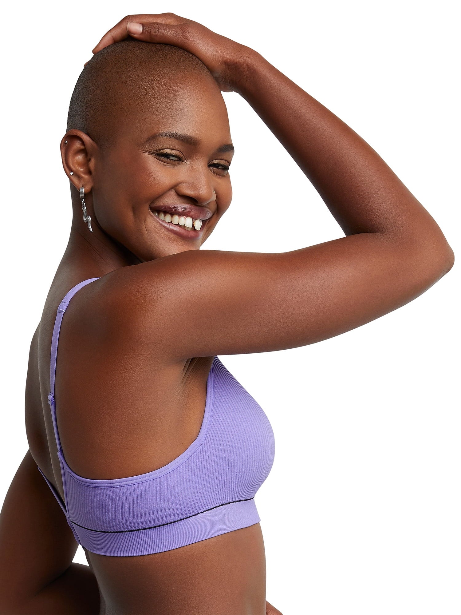 Originals Women'S Contour Wireless Seamless Rib Bralette, Comfortflex Fit, Style MHB004